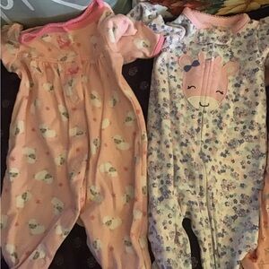 Old Navy Baby Girl one piece sleepers